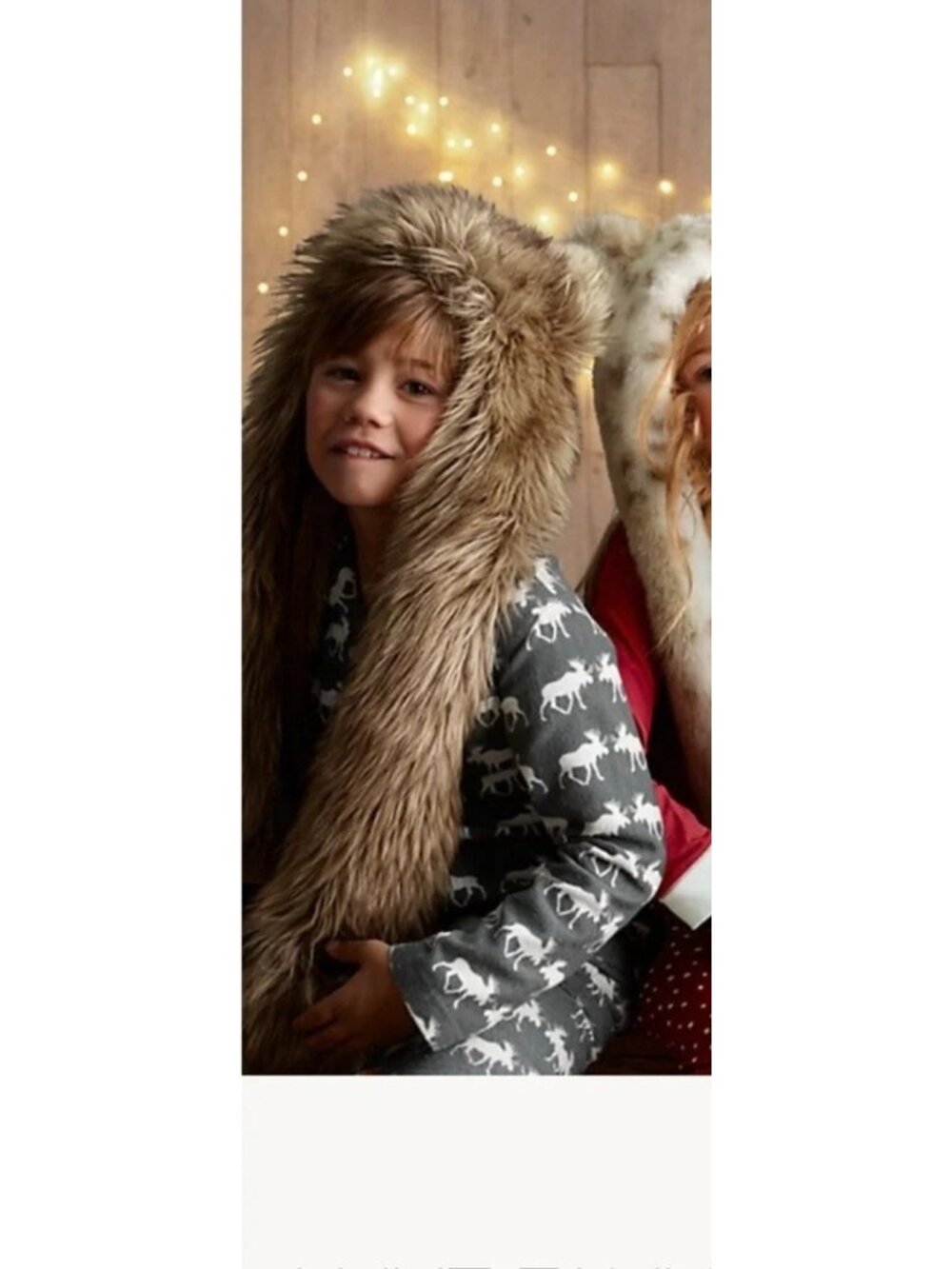 Restoration Hardware Luxe Faux Fur Kids' Animal Hood L 4-8Y